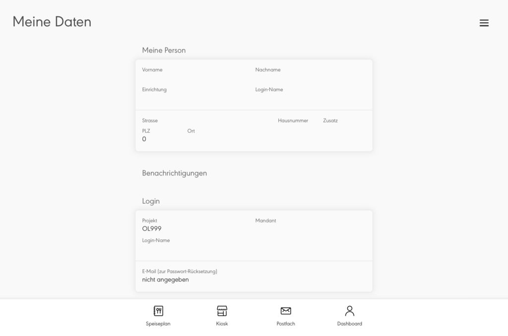 Meine Daten in der MensaMax App
